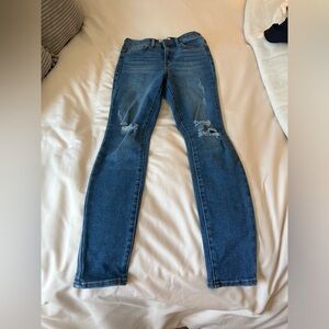 WilliamRAST sculpted high rise medium wash jeans